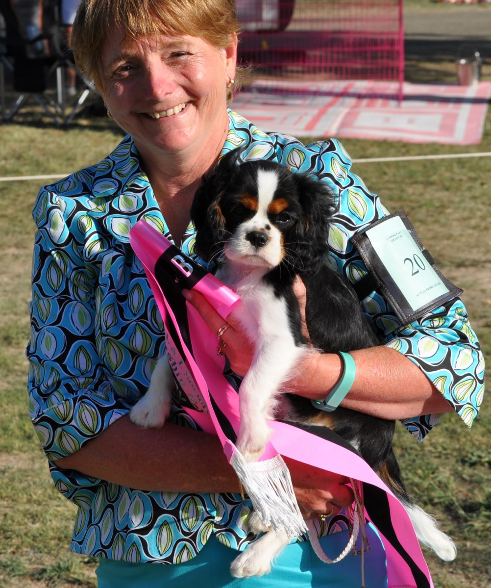 Margaret with Jamie Baby Puppy in Show
